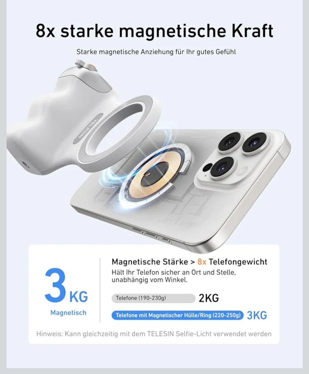 MagStudio – Magnetischer Kameragriff mit LED